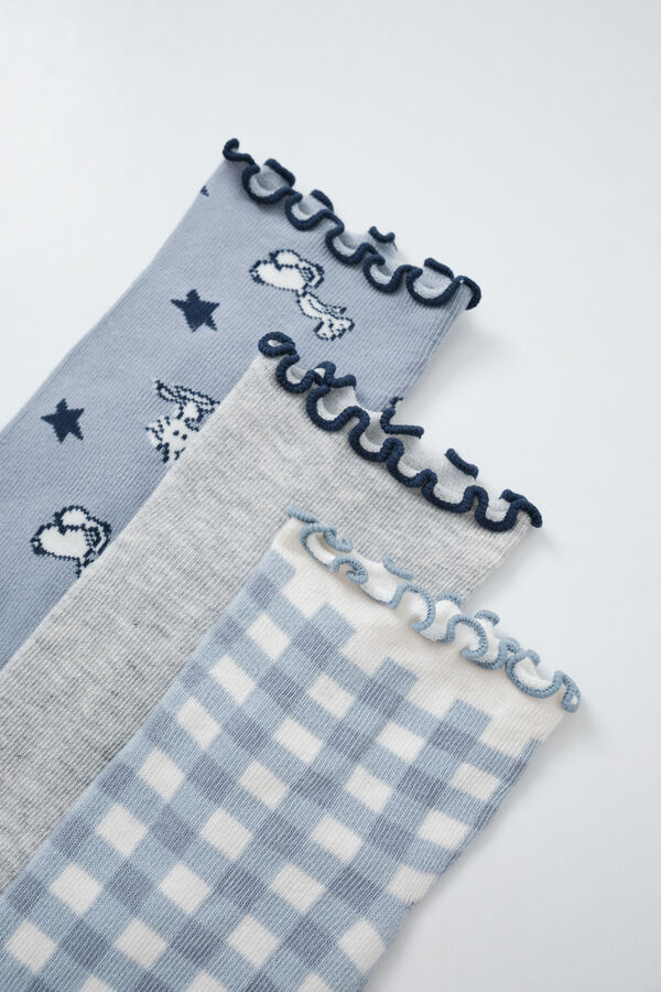 Women'secret 3er-Pack kurze Socken mit Snoopy-Print mit Print