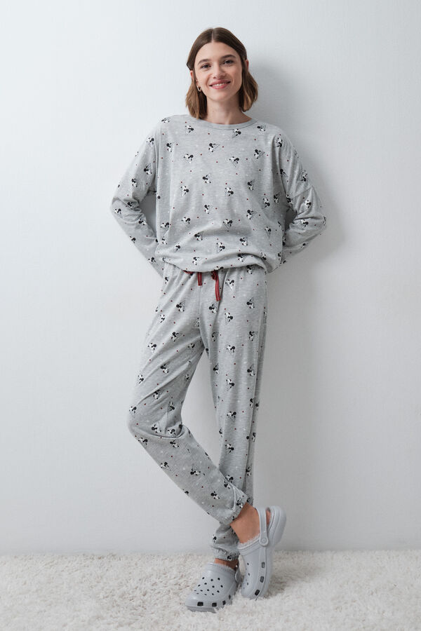 Women'secret Mickey cotton long pyjamas grey