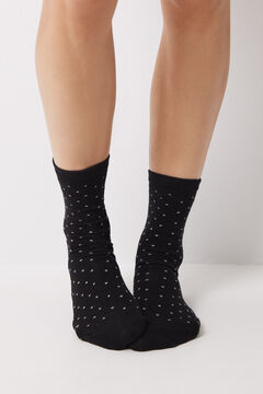 Womensecret Pack of 3 black high socks black