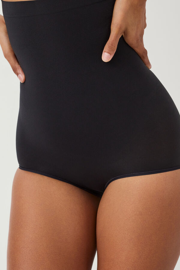 Womensecret Nude high waist shaping panty. SPANX black