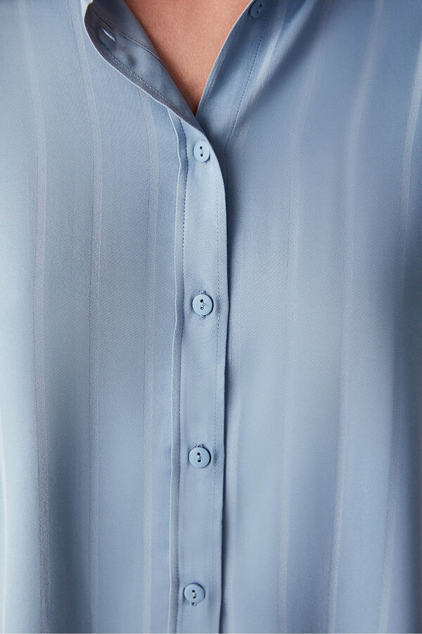 Penti Pijama camisero largo azul blue