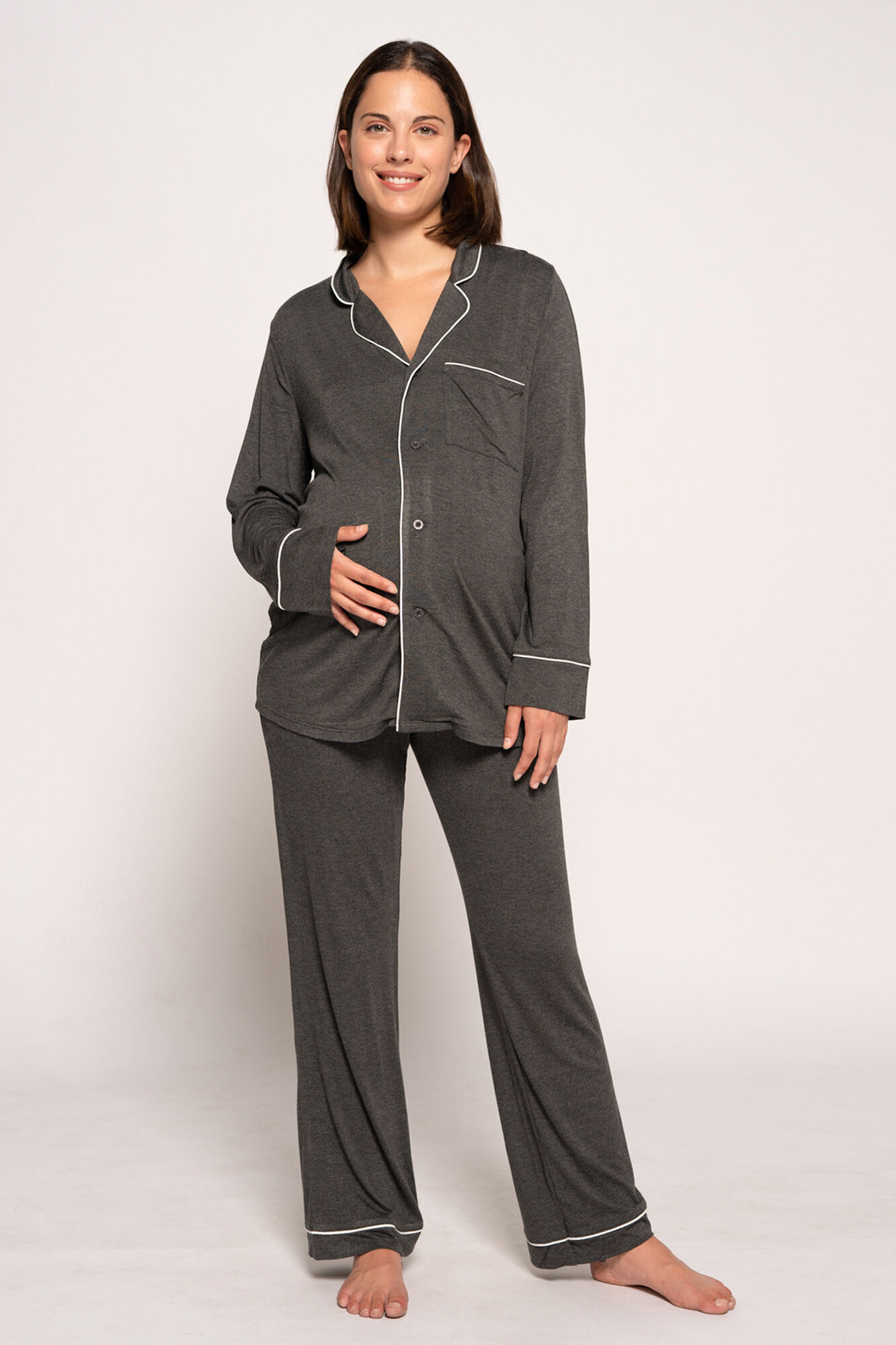 Ohma! Classic long-sleeved maternity pyjamas