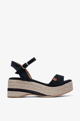 Popa Niskie koturny Meri z zamszu czarny