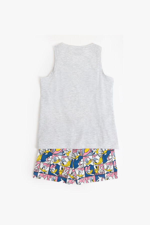 Admas Disney tween girl short pajamas poses grey