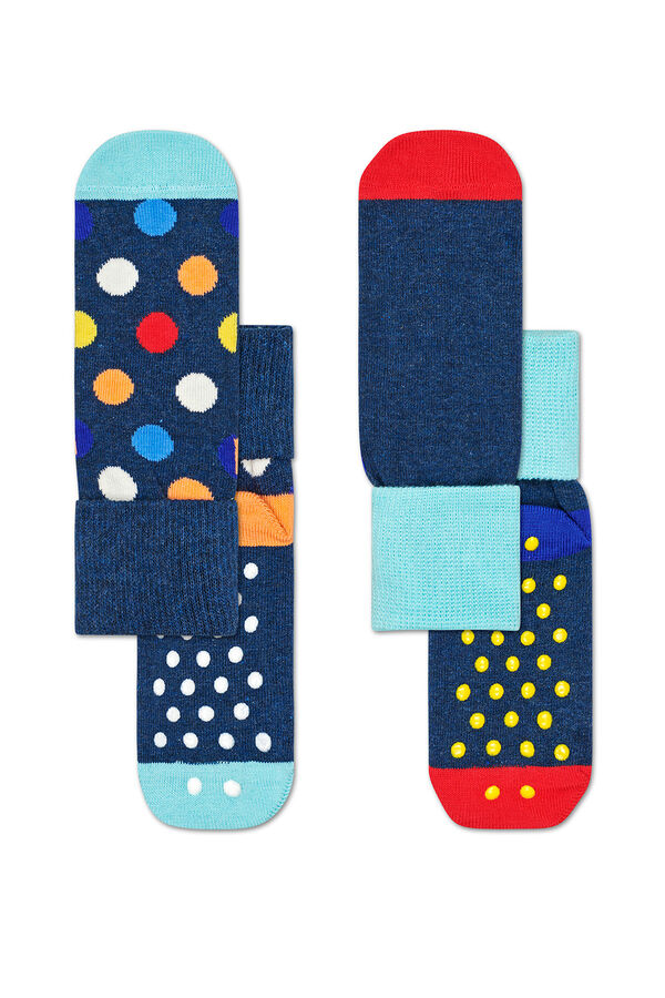 Womensecret 2-pack of blue non-slip children's socks kék