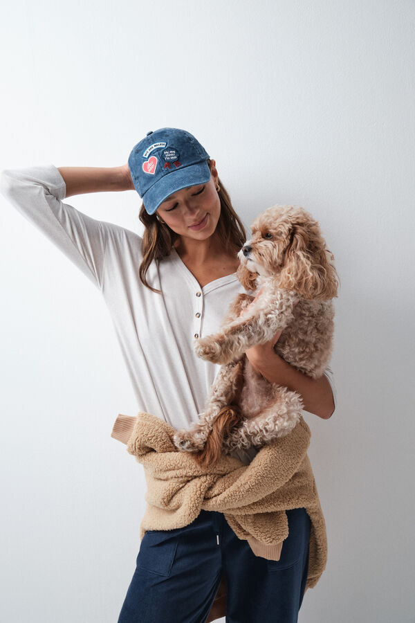 Women'secret Casquette bleue brod&eacute;e bleu