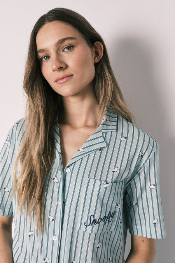 Women'secret Green cotton classic pyjamas Snoopy green