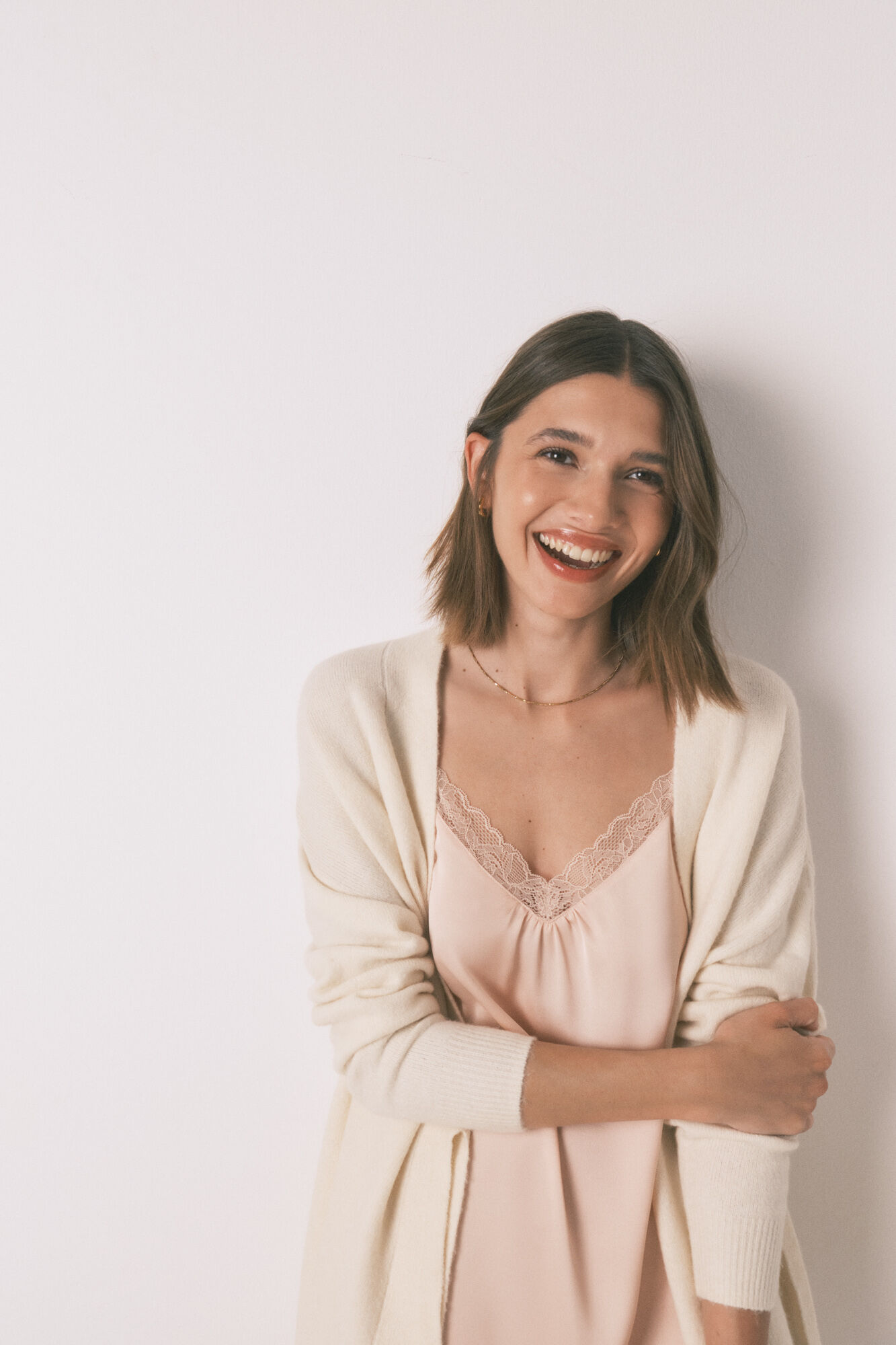 Women'secret Orange lace satin nightgown