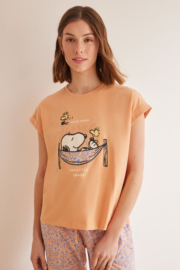 Womensecret Pyjama 100 % coton Snoopy rouge