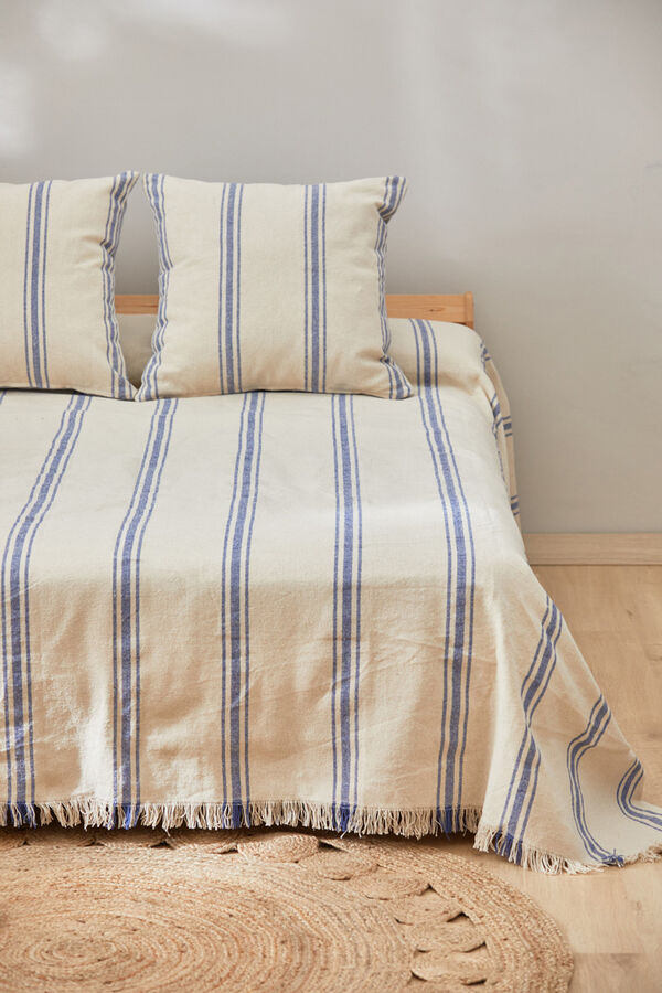 Womensecret Blue Bari woven stripe bedspread kék