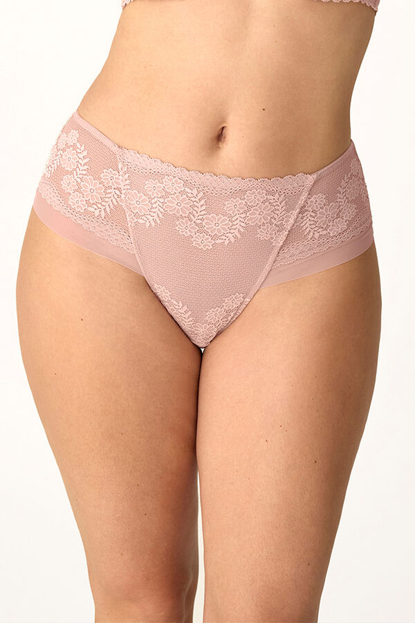 Promise Braga alta encaje floral rosa