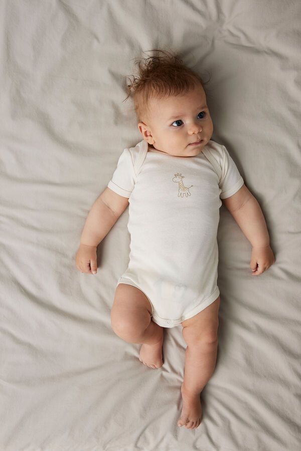 Name it Pack of 3 printed baby bodysuits white