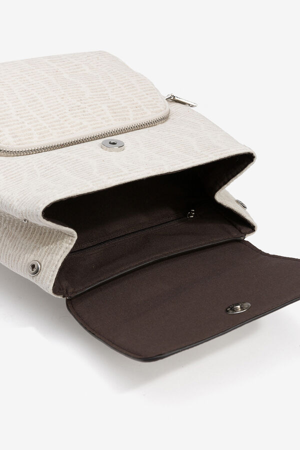 Vilanova Textured Backpack with Flap beige