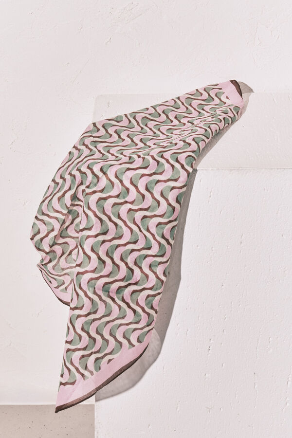 Women'secret Cotton geometric print scarf printed