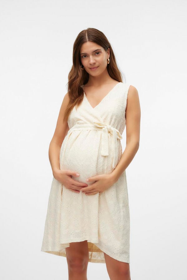 Womensecret Vestido curto maternity e amamentação  branco