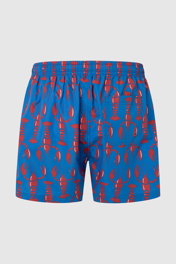 Womensecret Lobster Print Bermuda Swim Shorts Braun