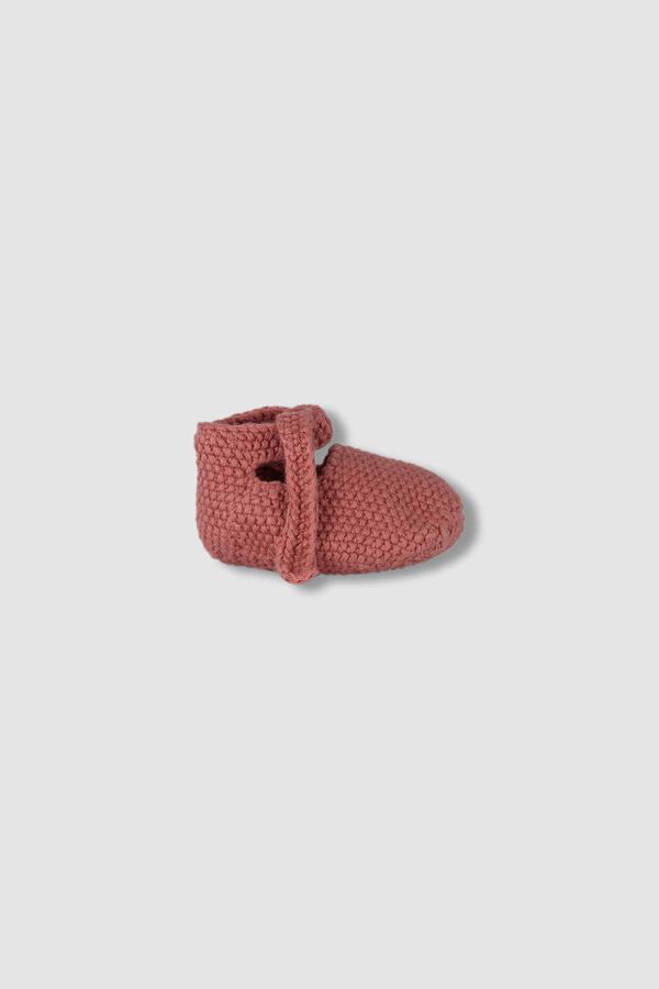Womensecret Pink moss stitch bootees rouge