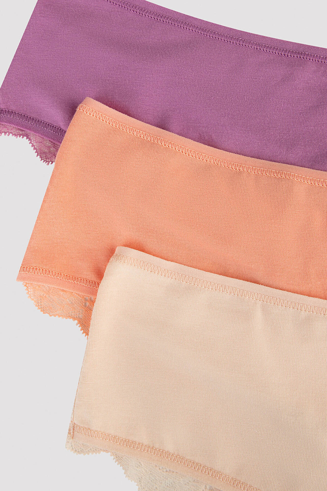 Joyful Spring Lace Detailed 3Piece Hipster Panties Women's panties