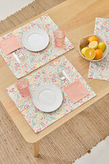 Textura Einzelne schmutzabweisende Blumen aus Baumwolle mit Print