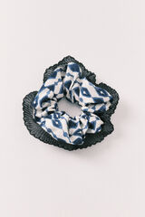 Women'secret Geometrischer Scrunchie mit Print Blau