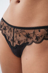 Women'secret Black lace classic panty black