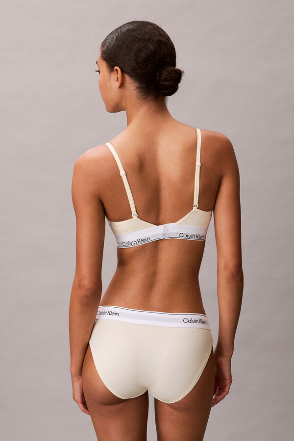 Calvin Klein Braga individual de mujer amarillo