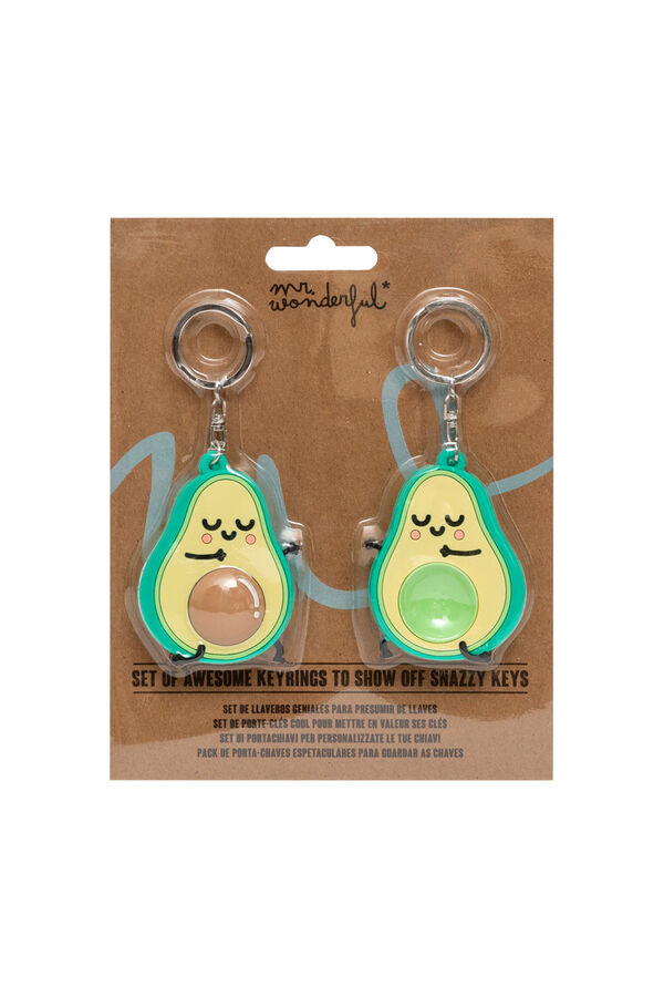 Womensecret Set of 2 key rings - Avocados printed