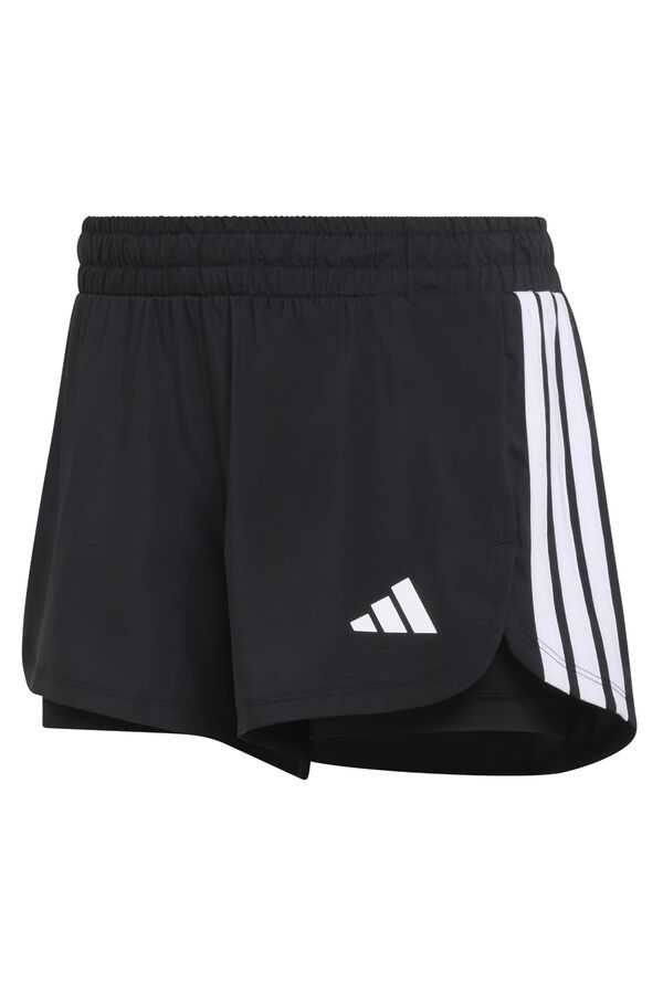 Adidas Short deportivo malla 3 bandas Pacer negro