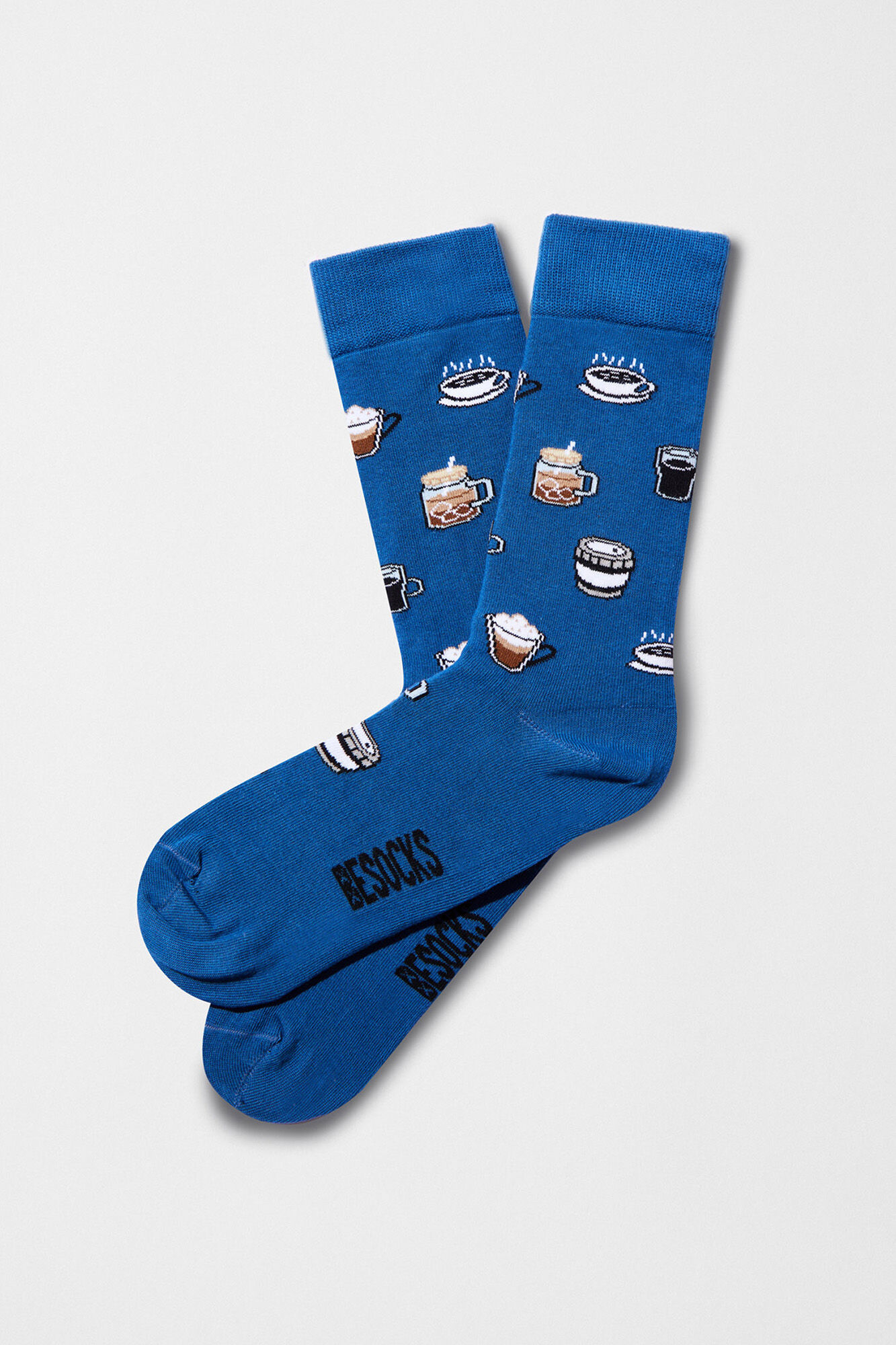 Besocks Calcetines altos caf&eacute; algod&oacute;n org&aacute;nico