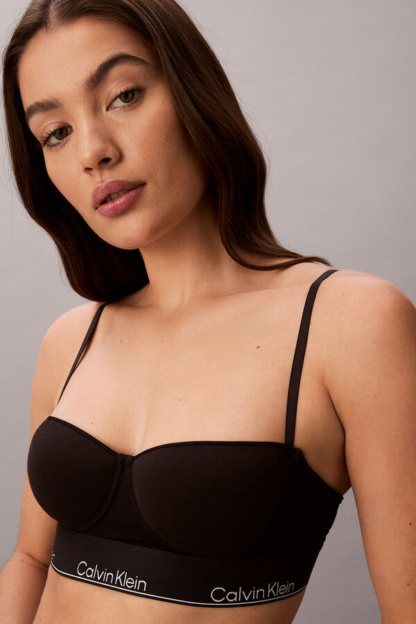 Calvin Klein Sujetador balconete preformado negro