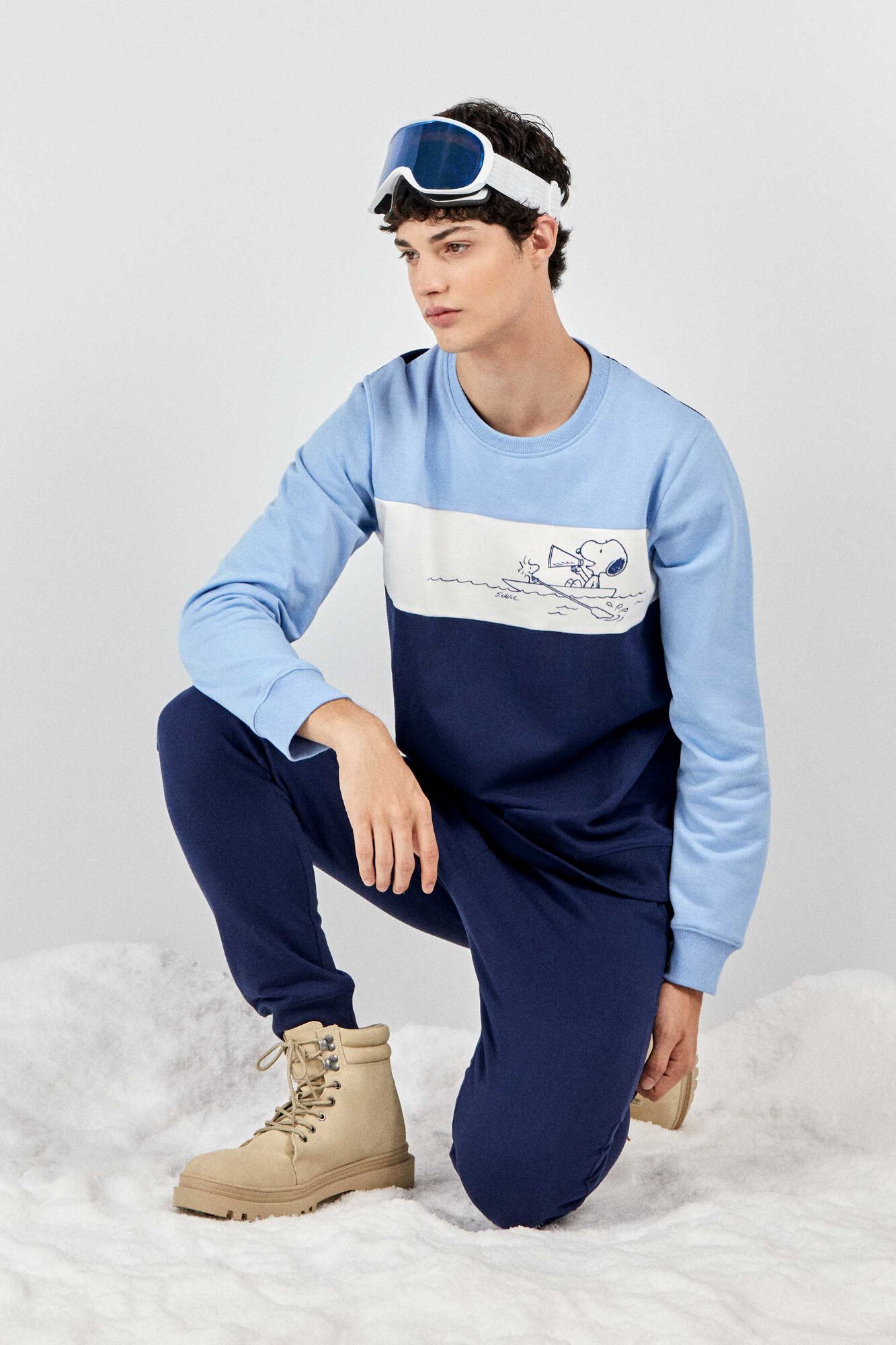 Gisela Snoopy men's long pyjamas set