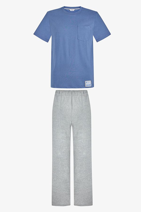 Penti Plain short sleeve long pyjamas set printed