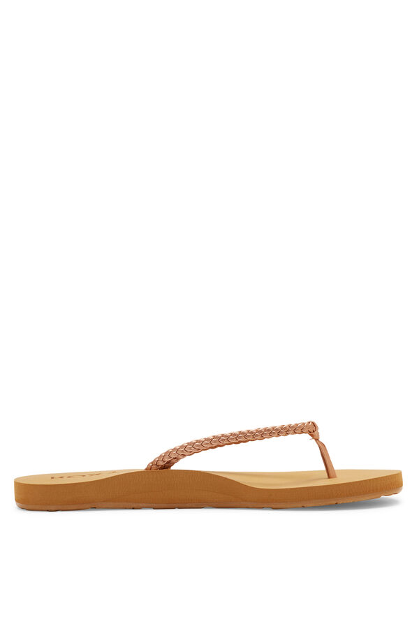 Roxy Faux leather double strap sandal pink