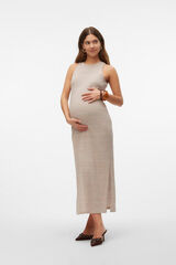 Womensecret Vestido largo maternity beige