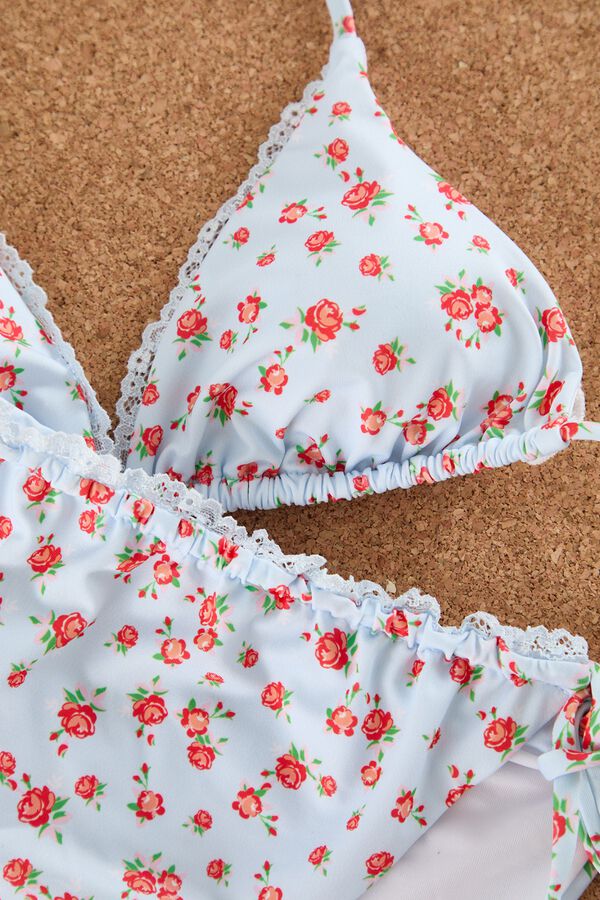 Trendyol Lace detailed straight bikini printed