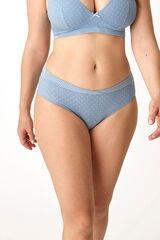 Promise Cueca cl&aacute;ssica maternity de bolinhas azul