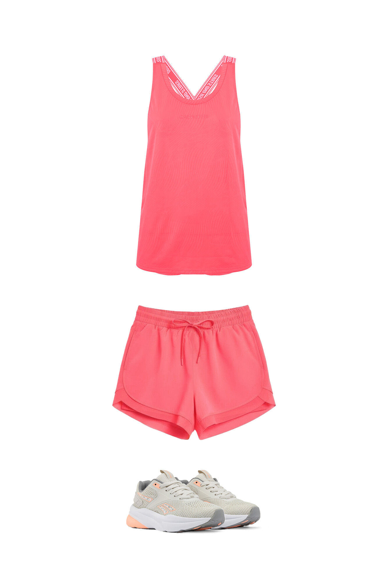 Womensecret Conjunto de t-shirt, chinelos e cal&ccedil;&otilde;es 