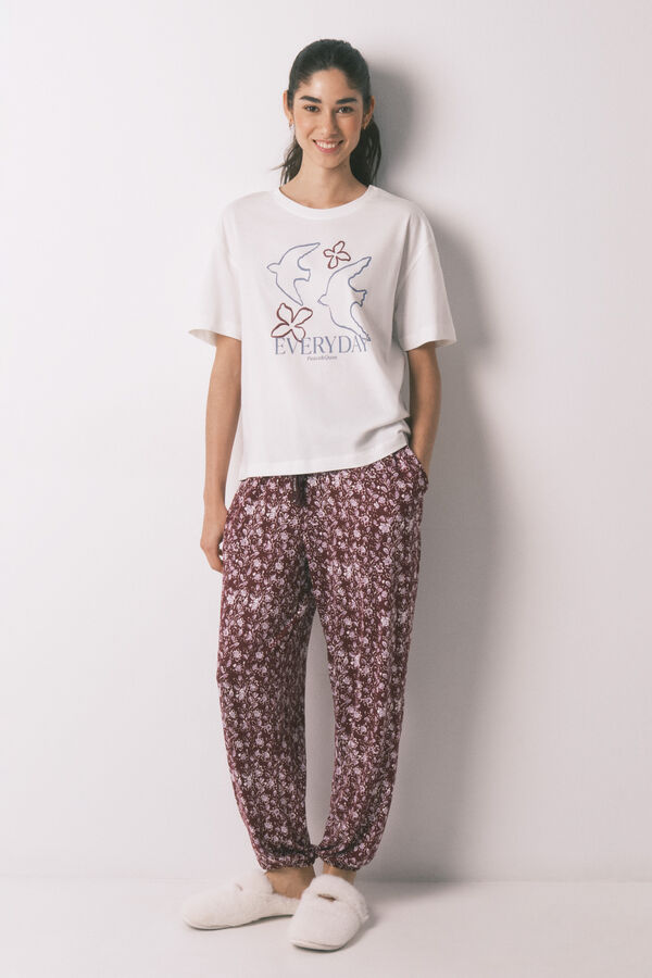Womensecret Slippers, trousers and t-shirt set 