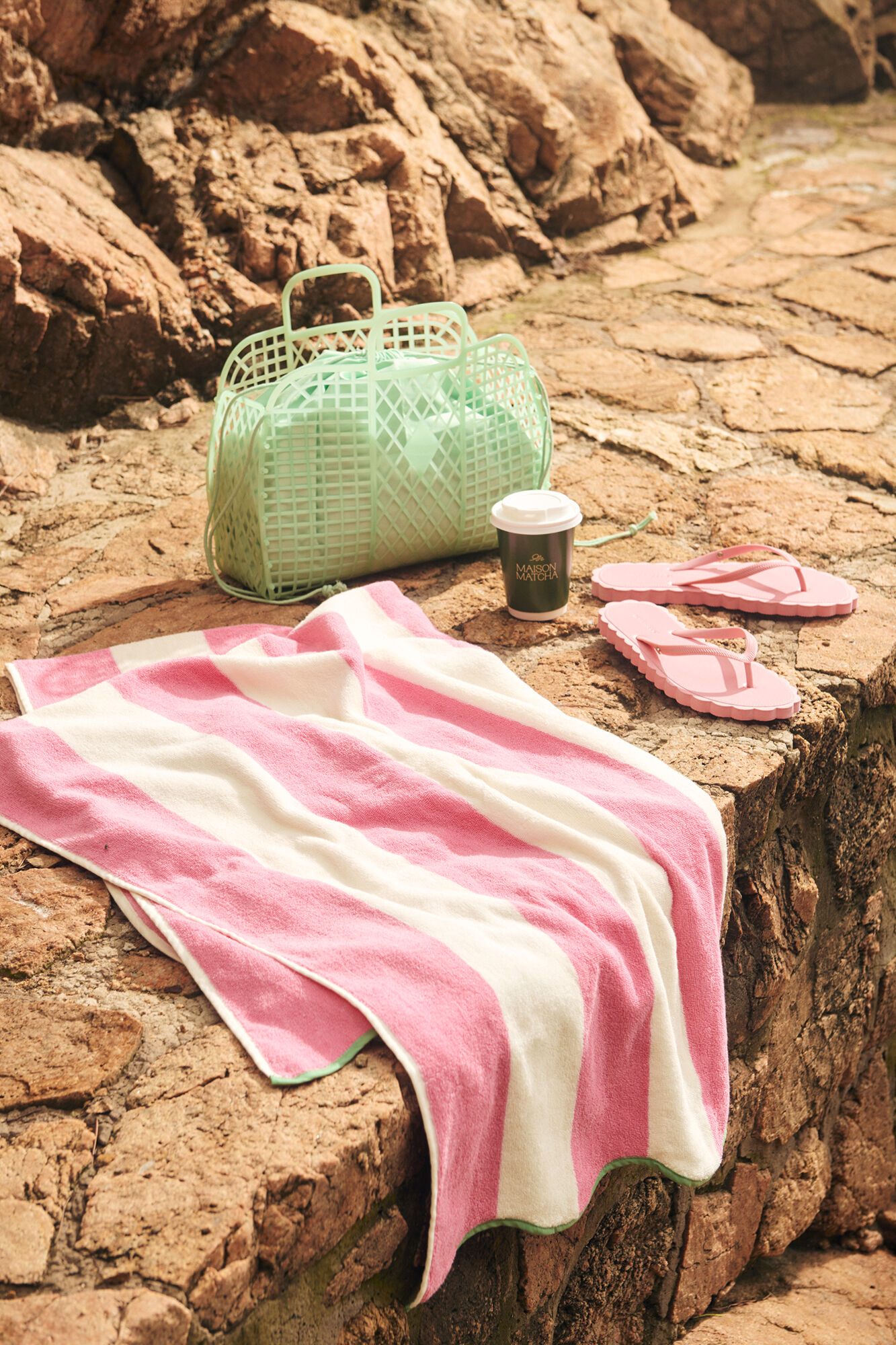 Womensecret Sandal, handbag and towel set 