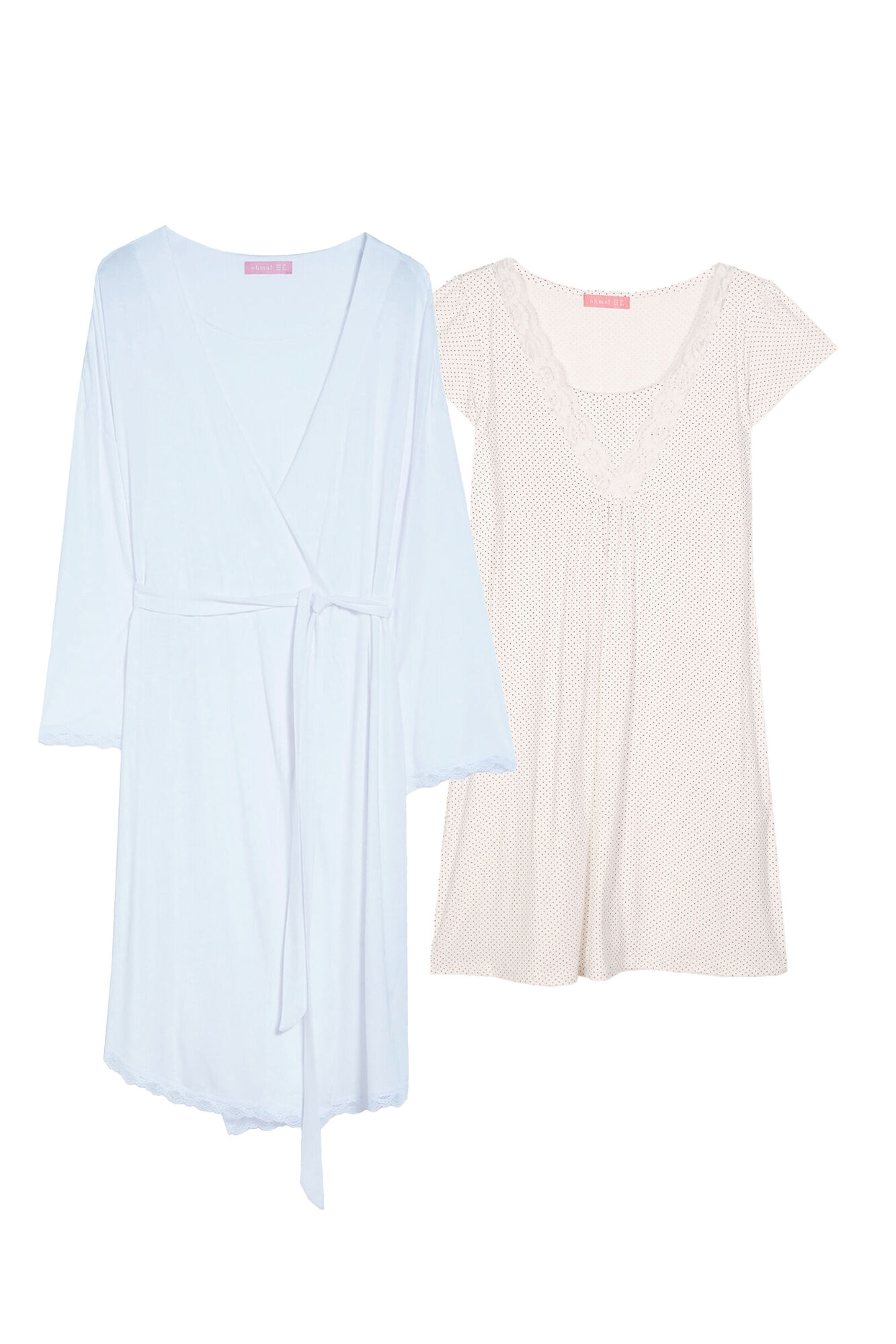 Womensecret Conjunto de camis&oacute;n y bata 