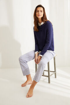 Womensecret Floral print pyjama set with t-shirt and long bottoms 