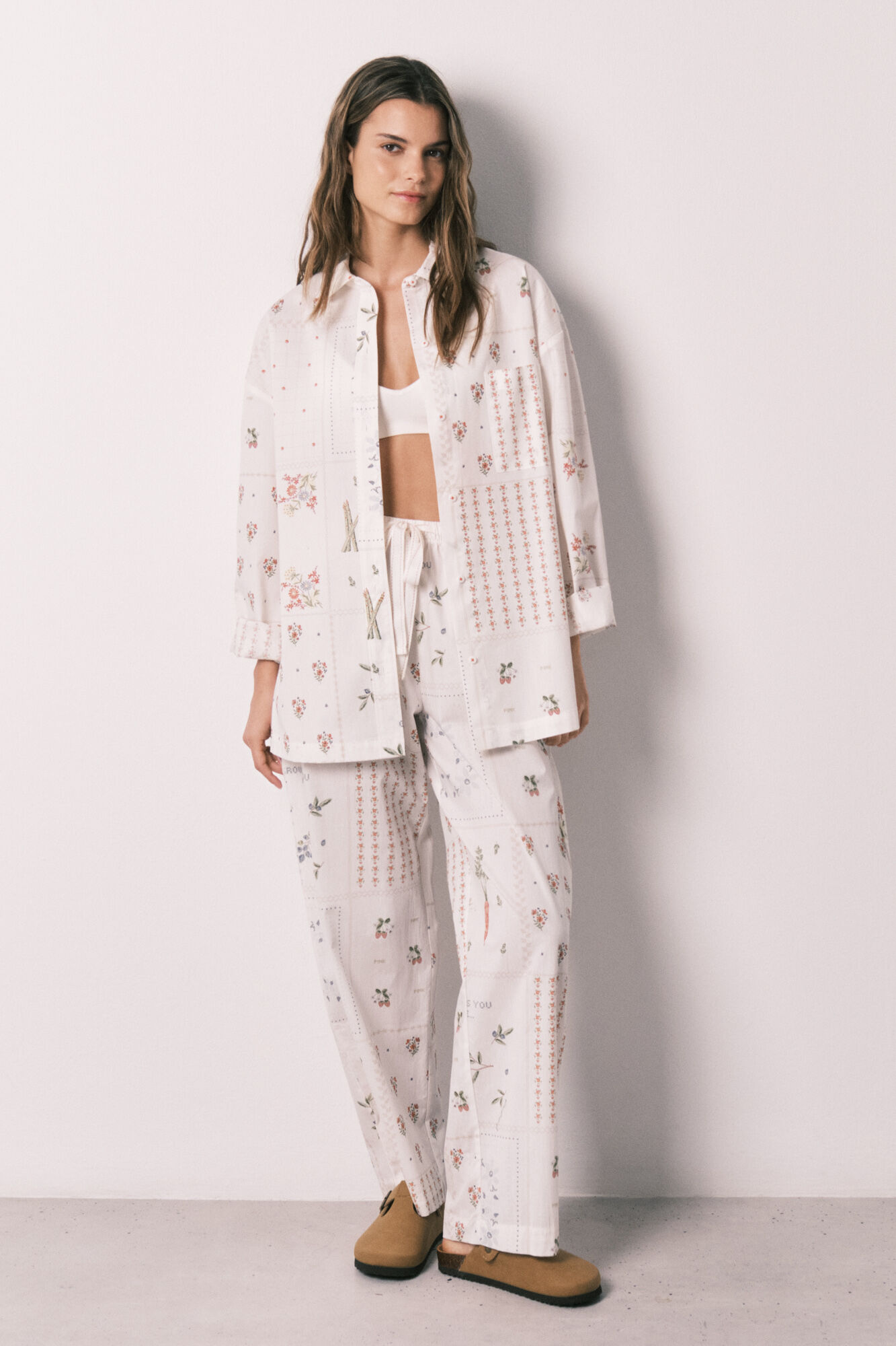 Womensecret Conjunto de camisa y pantal&oacute;n 