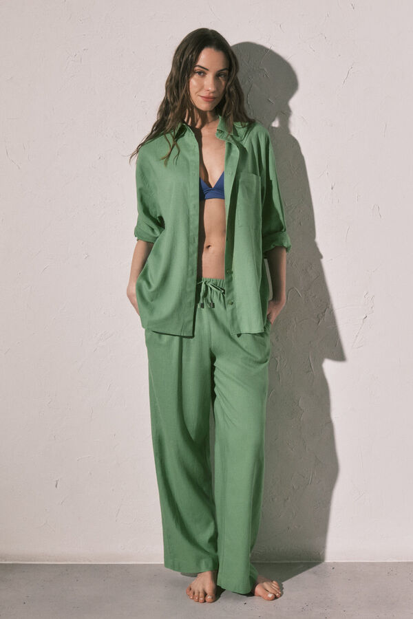 Womensecret Conjunto de camisa y pantal&oacute;n 