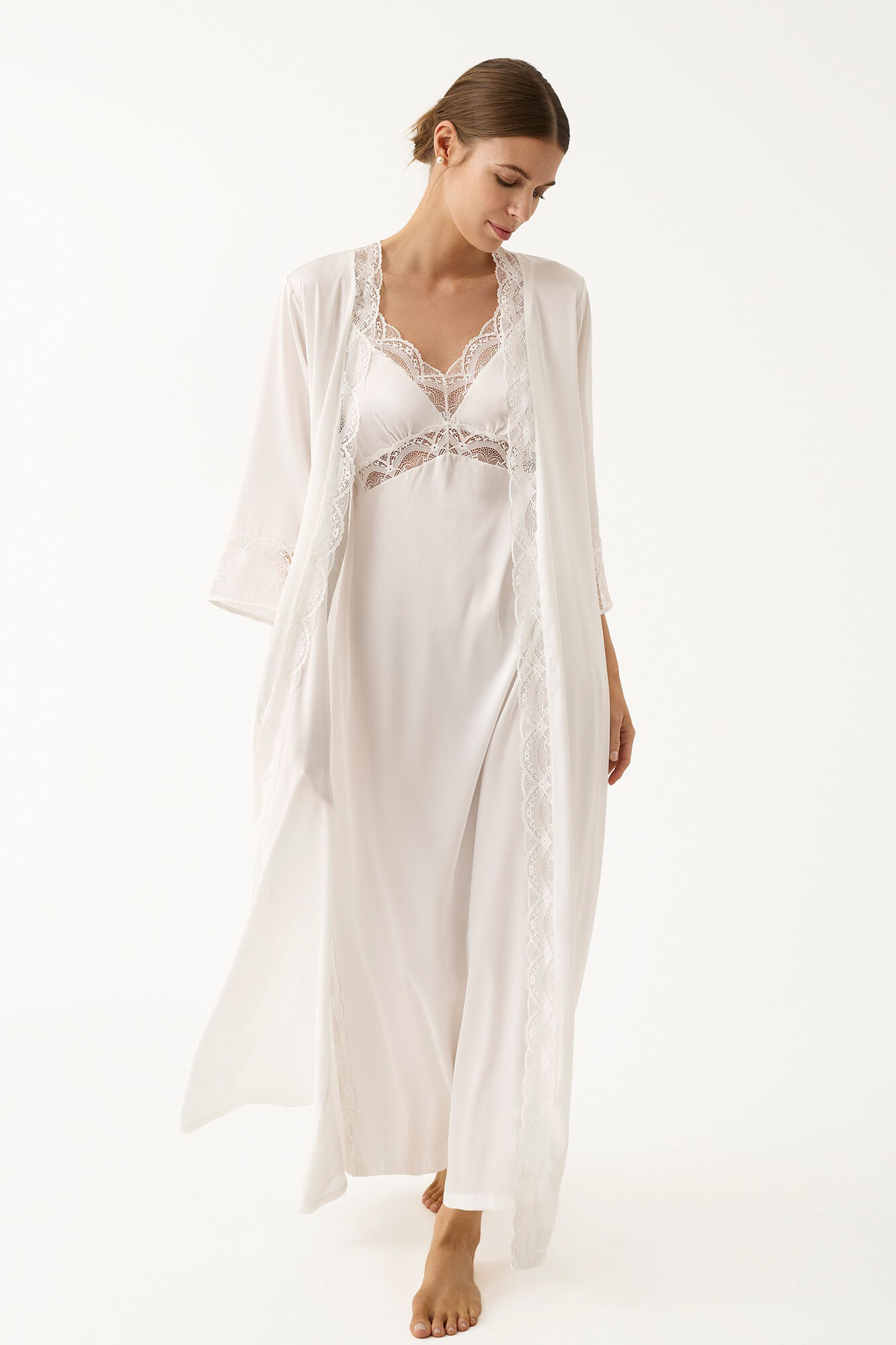 Womensecret Conjunto de bata y camis&oacute;n 