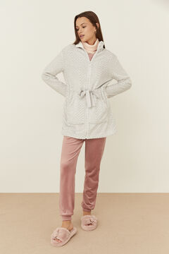 Womensecret Polar fleece dressing gown and velvet pyjamas set 