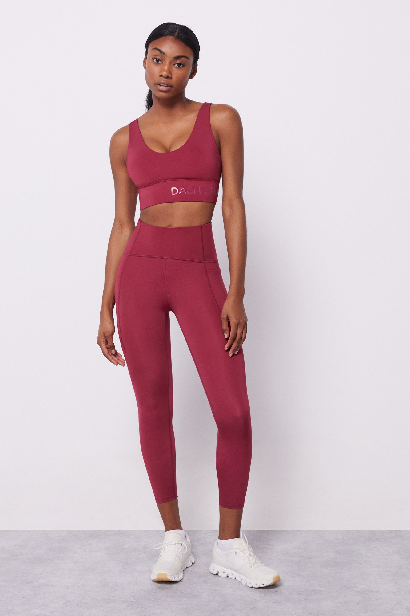 Burgundy cropped clearance leggings