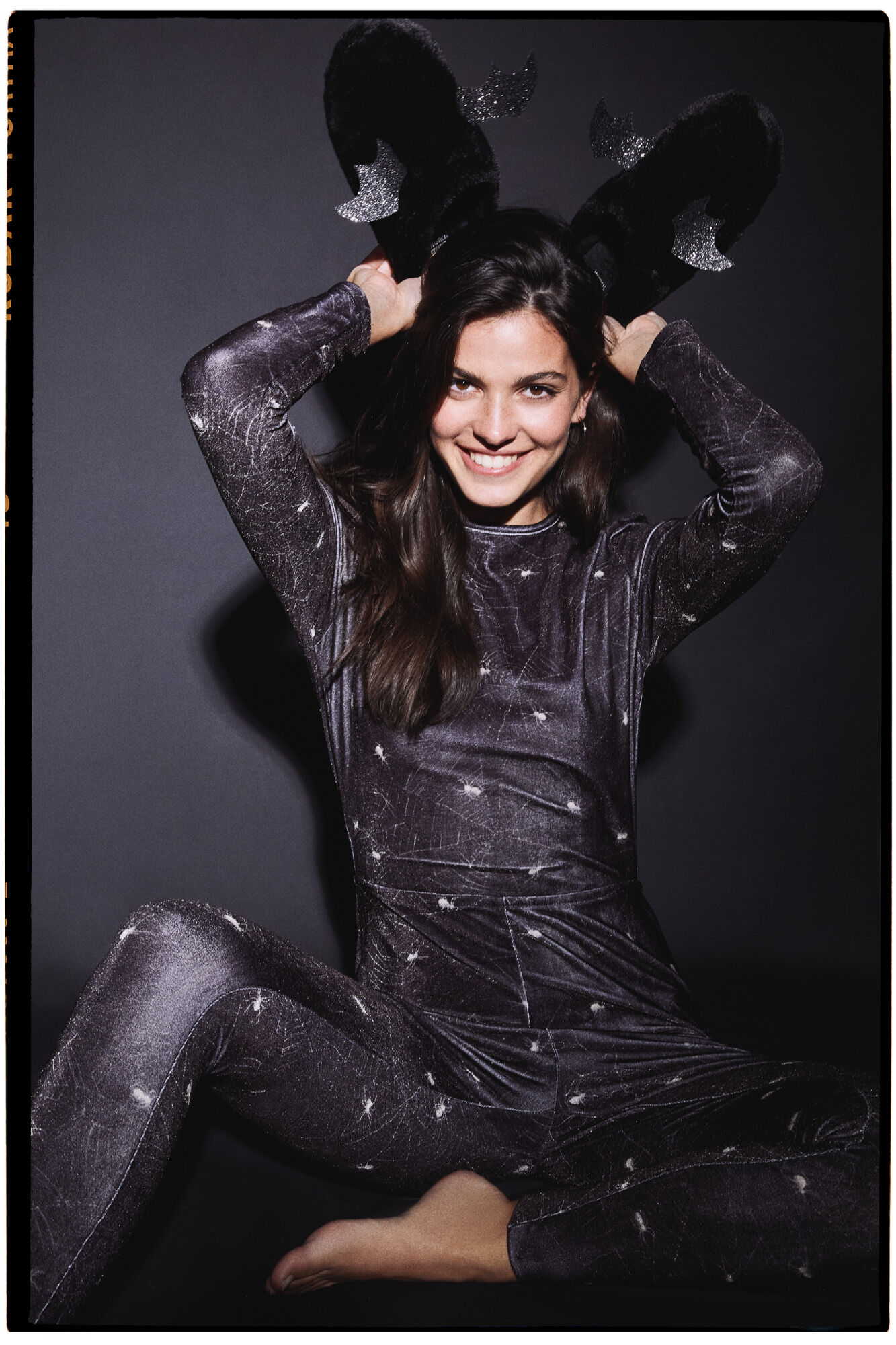 Zapatillas pelo alas murciélago negro | Ropa interior de mujer | WomenSecret