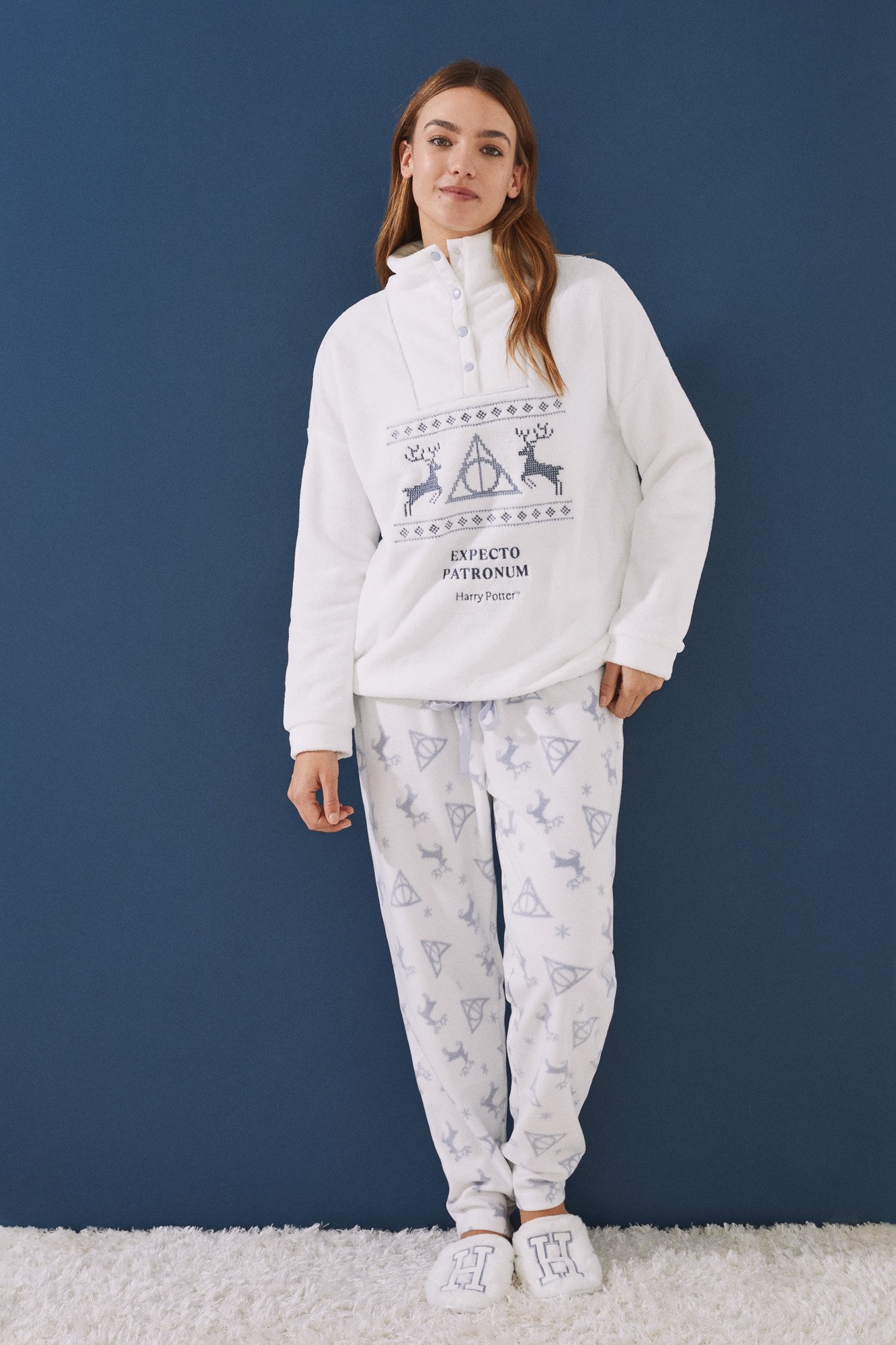Pijama largo polar Harry Potter beige | Pijamas Homewear | WomenSecret