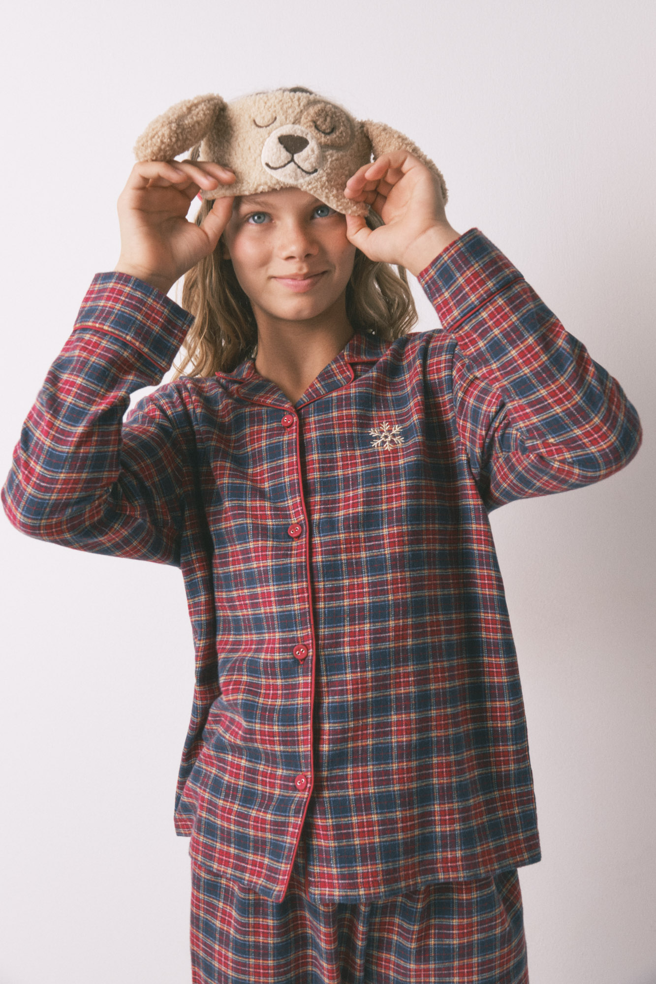 Pyjama Long à Carreaux Rouge Et Bleu Pour Enfant - Coton Confortable - Idéal Cadeau Noël Ou Anniversaire