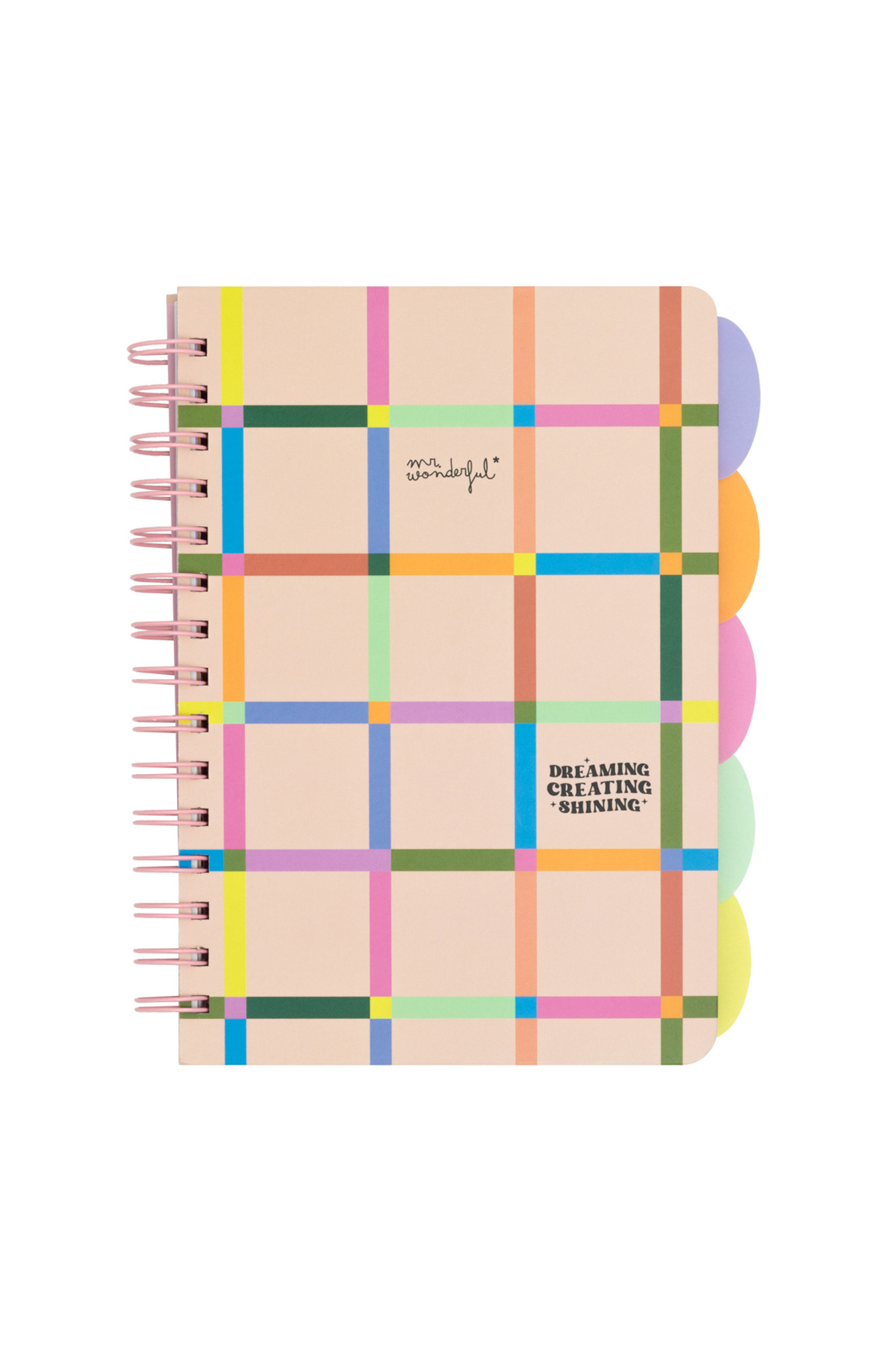 A5 notebook with folding tabs partitions-Dreaming, creating, shining ...